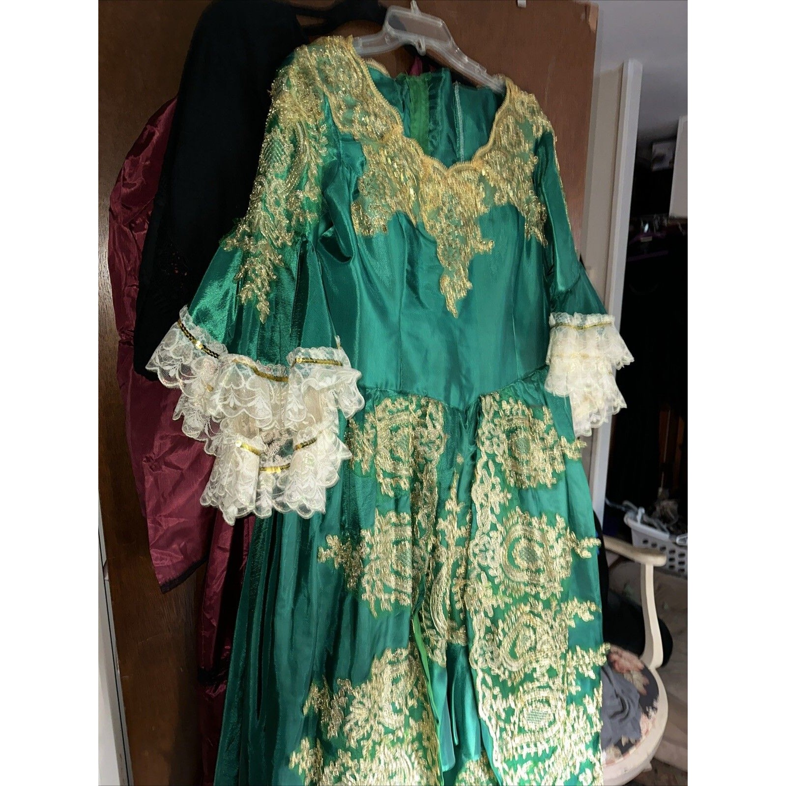 Vintage Costume 2xl Green Opera Dress